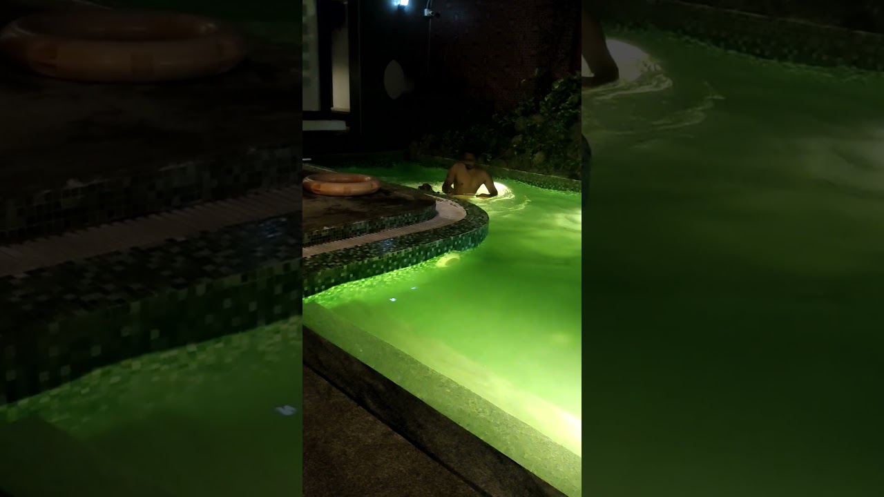 ## Roi enjoyed swimming with swimming pool#