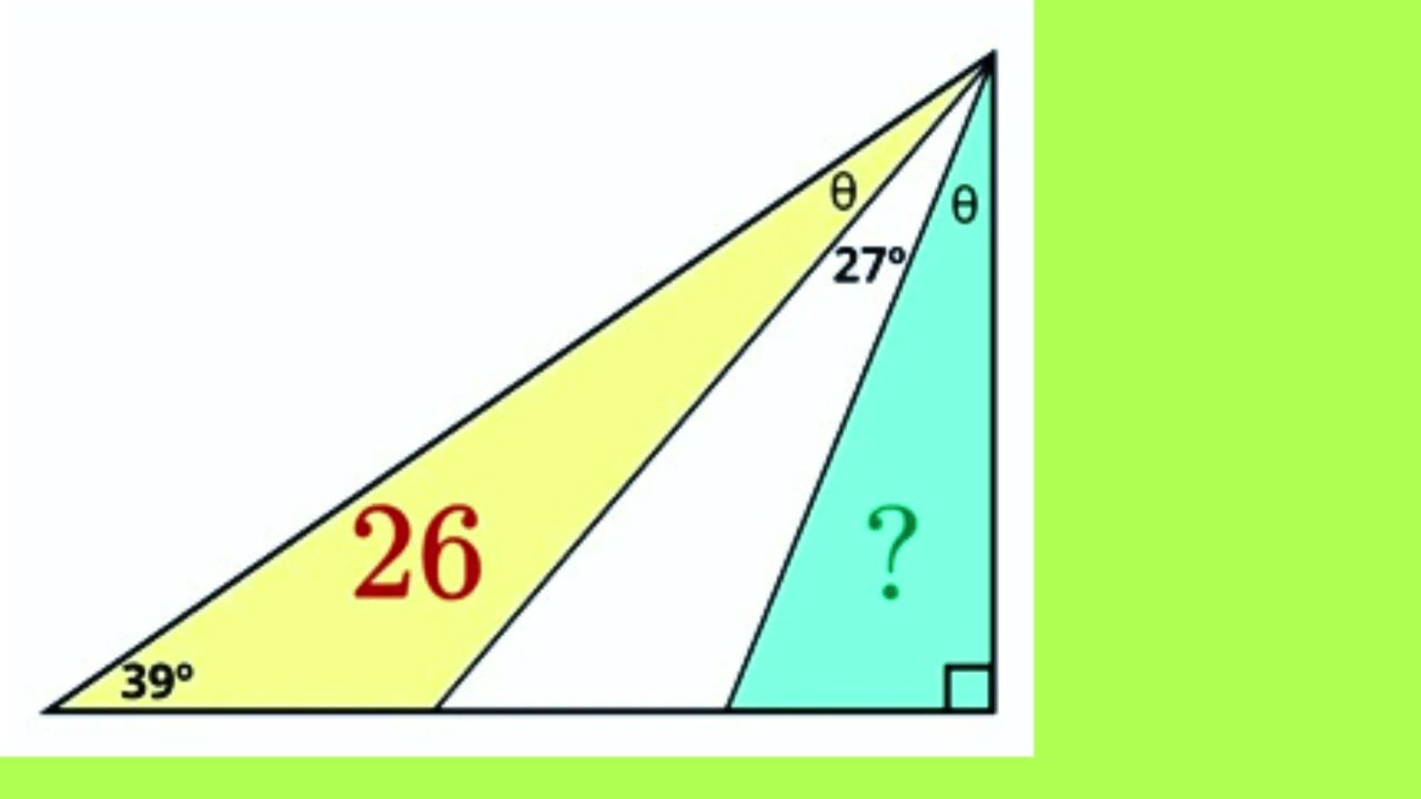 WHAT IS THE AREA OF THE INDICATED RIGHT TRIANGLE?