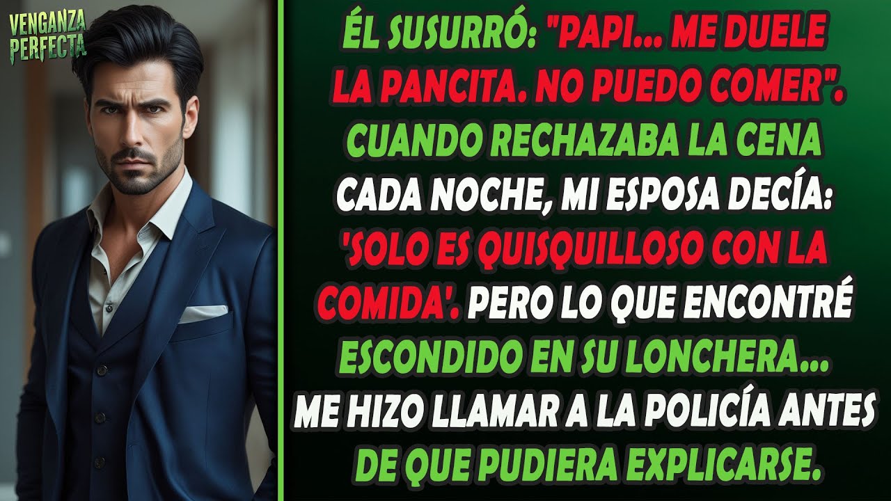 Mi hijo dijo: «Papá… me duele la tripa. No puedo comer». Pero lo que encontré escondido en su …