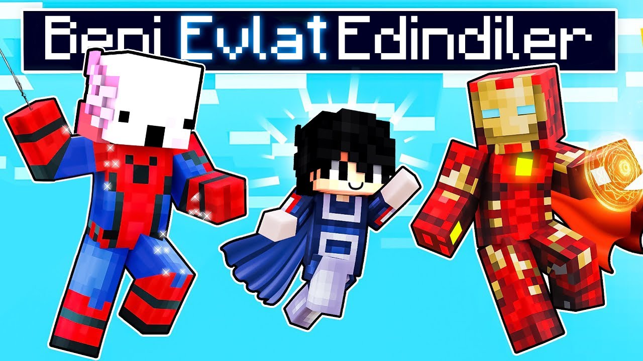 Minecraft'ta SÜPERKAHRAMANLAR BENİ EVLAT EDİNDİ!