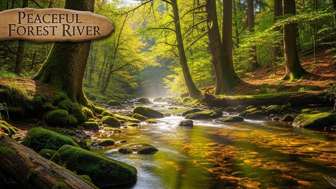 Sleep Deeply with Gentle River Sounds for Anxiety Relief and Full Night Relaxation | All Night