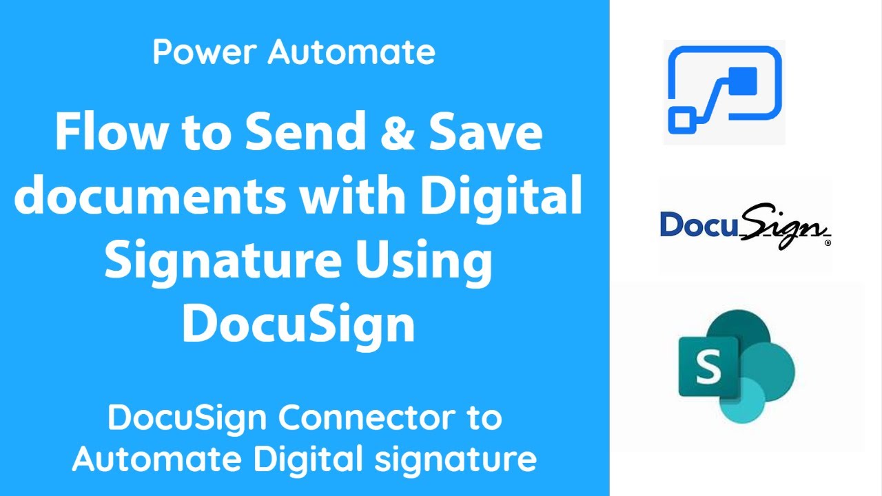 PowerAutomate — получайте цифровую подпись с помощью DocuSign и сохраняйте подписанные документы ...