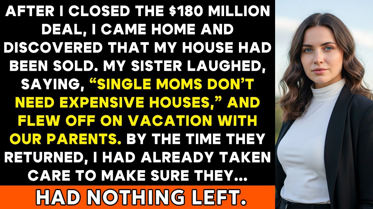 After I Got Back From London, I Discovered That My House Had Been Sold. My Sister Laughed And Said…