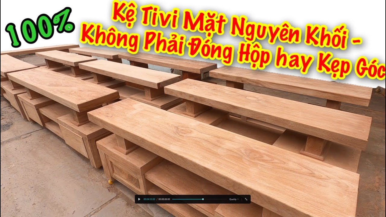 Kệ Tivi NGUYÊN KHỐI gỗ Gõ Đỏ 8cm / Gía Rẻ Tận Xưởng tại Làng Nghề Đồ Gỗ Hố Nai 3