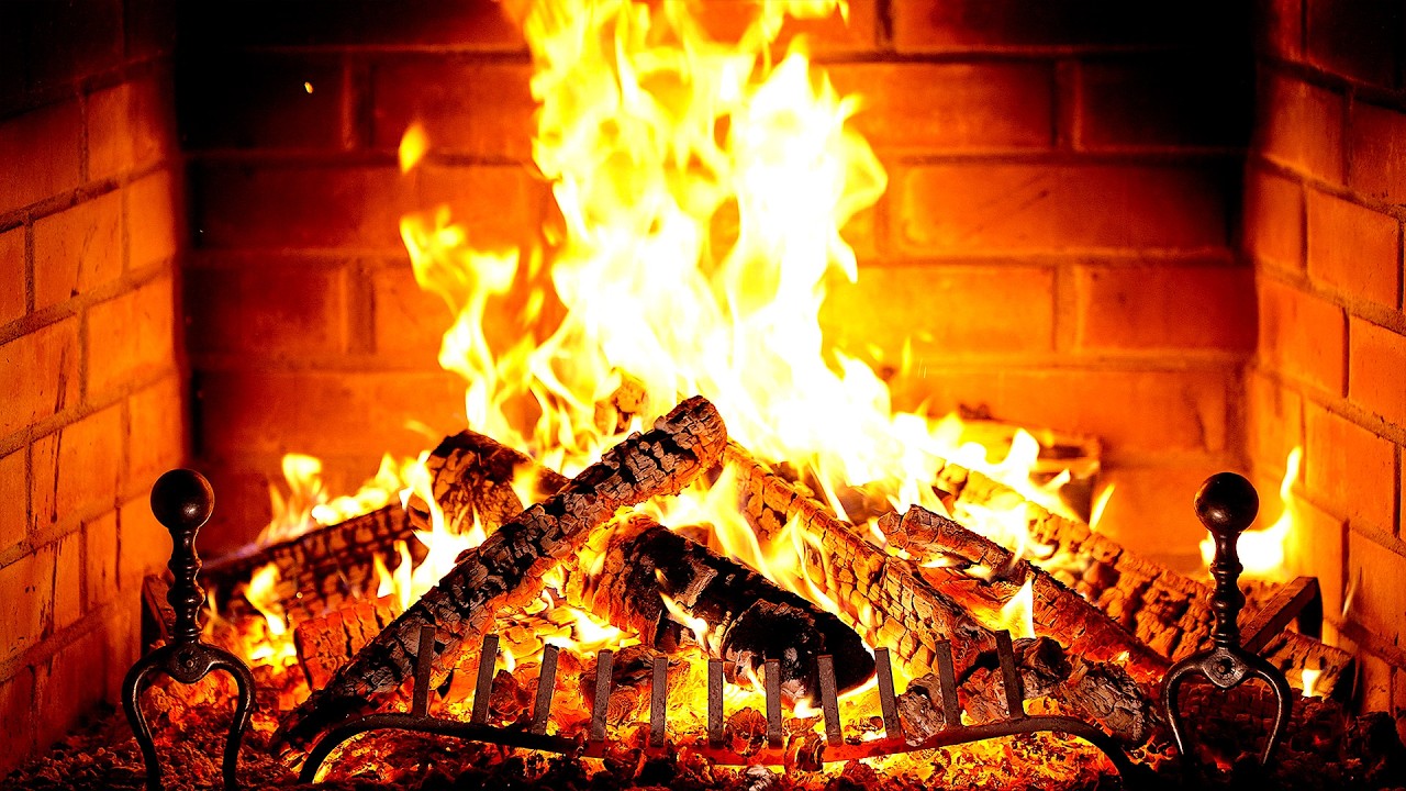 🔥 Fireplace 4K (12 HOURS). Cozy Fireplace with Burning Logs and Crackling Fire Sounds