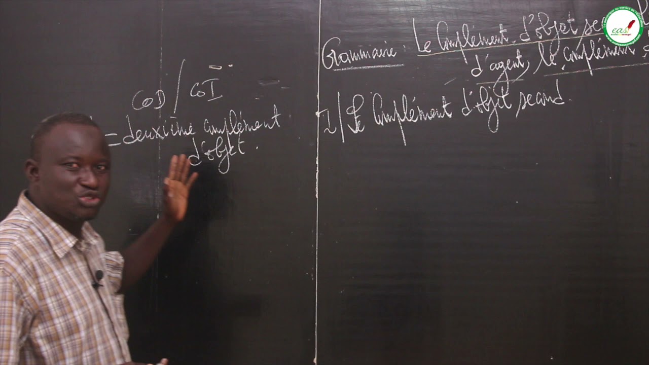 Cours - Sixième - Français : Le complément d'objet second, d'agent, de l'adjectif / M. Ngom