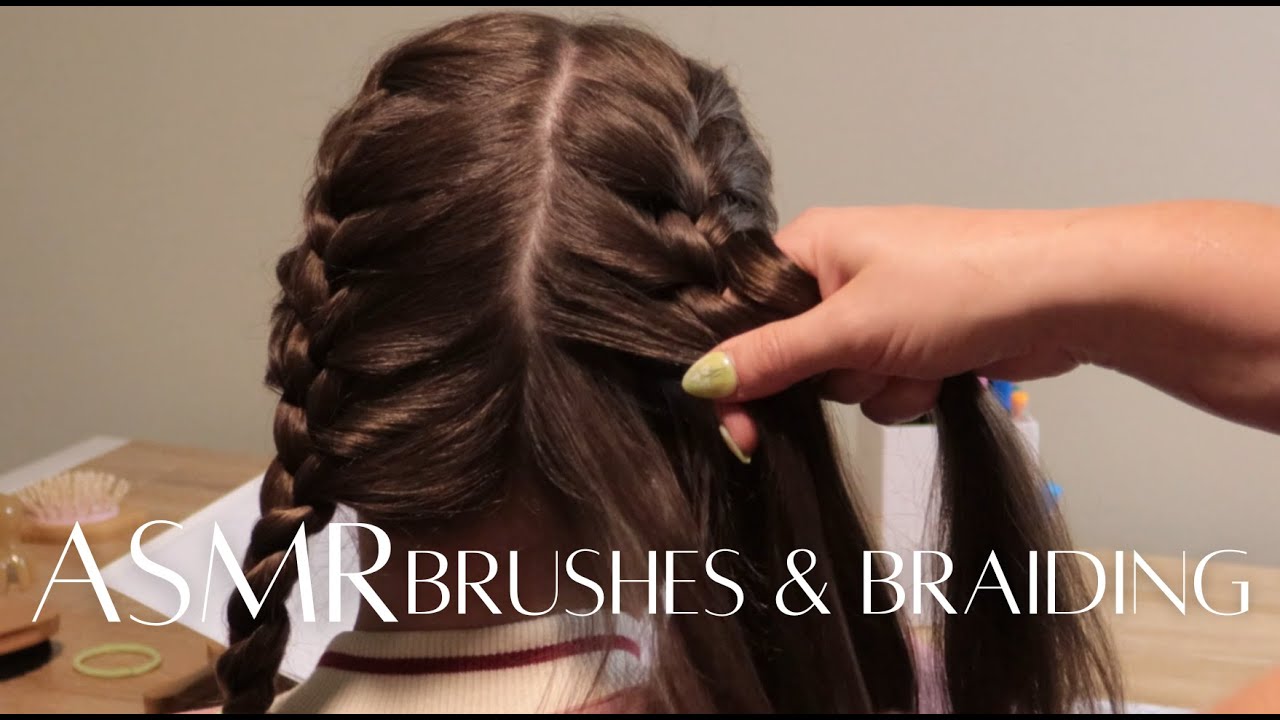 ASMR Hair Brushing, Scalp Massage & Gentle Braiding 💆‍♀️ Real Person | No Talking