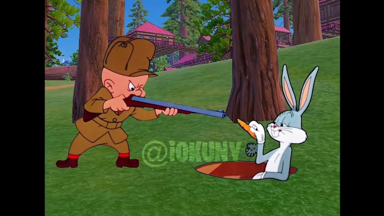 Elmer Fudd hunts Bugs Bunny in Fortnite!