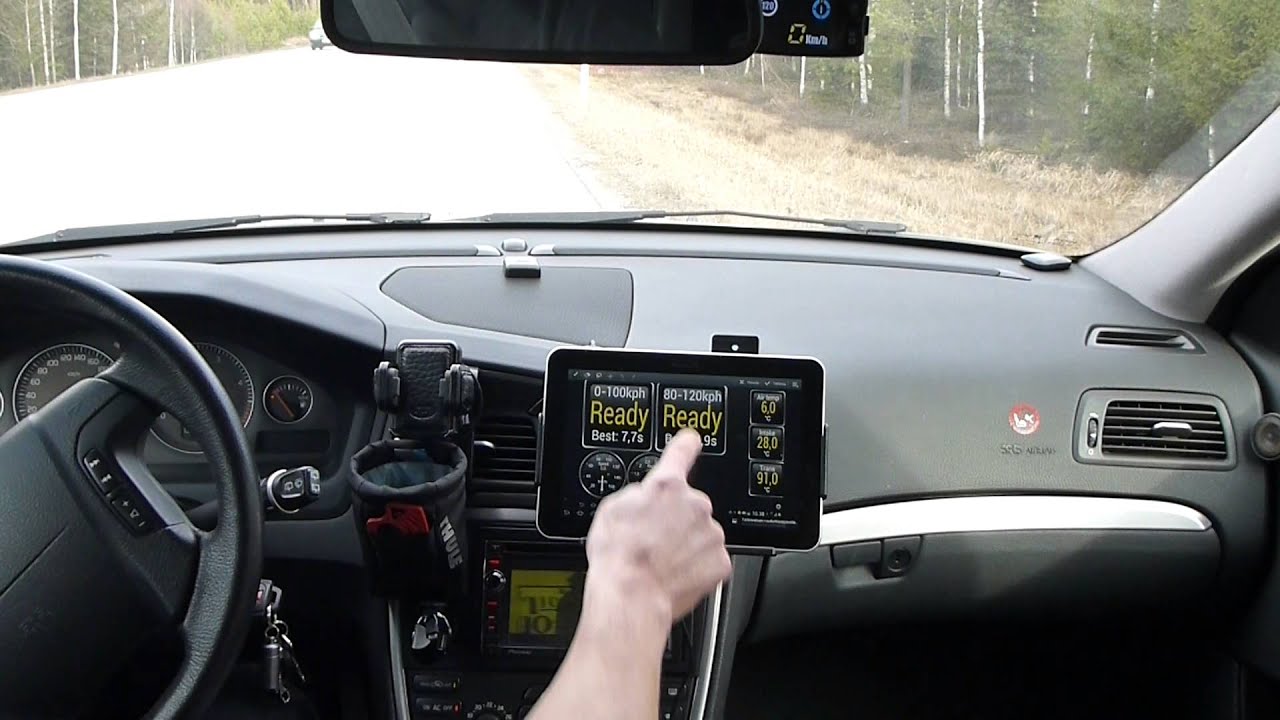 Volvo V70 D5 AWD. 0-100km 7.8s and 80-120km 5.2s. Second drive attempt without time.