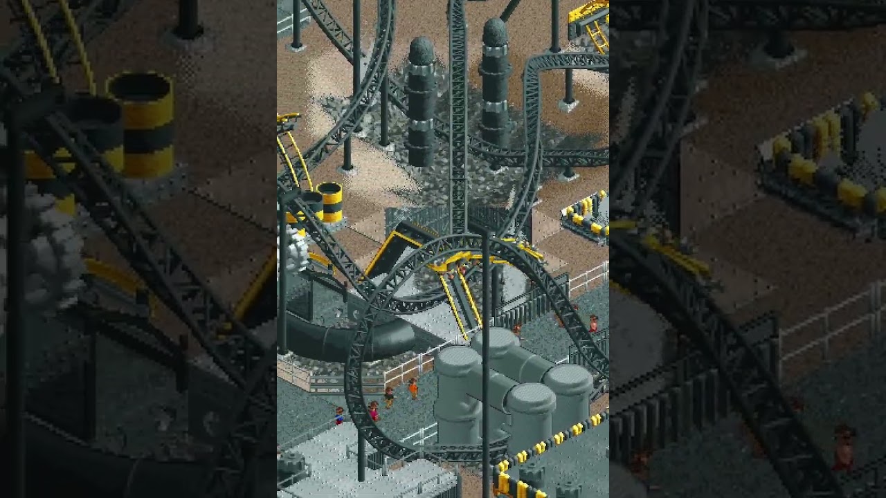 OpenRCT2 Launched Rollercoaster: Psy'ctory!