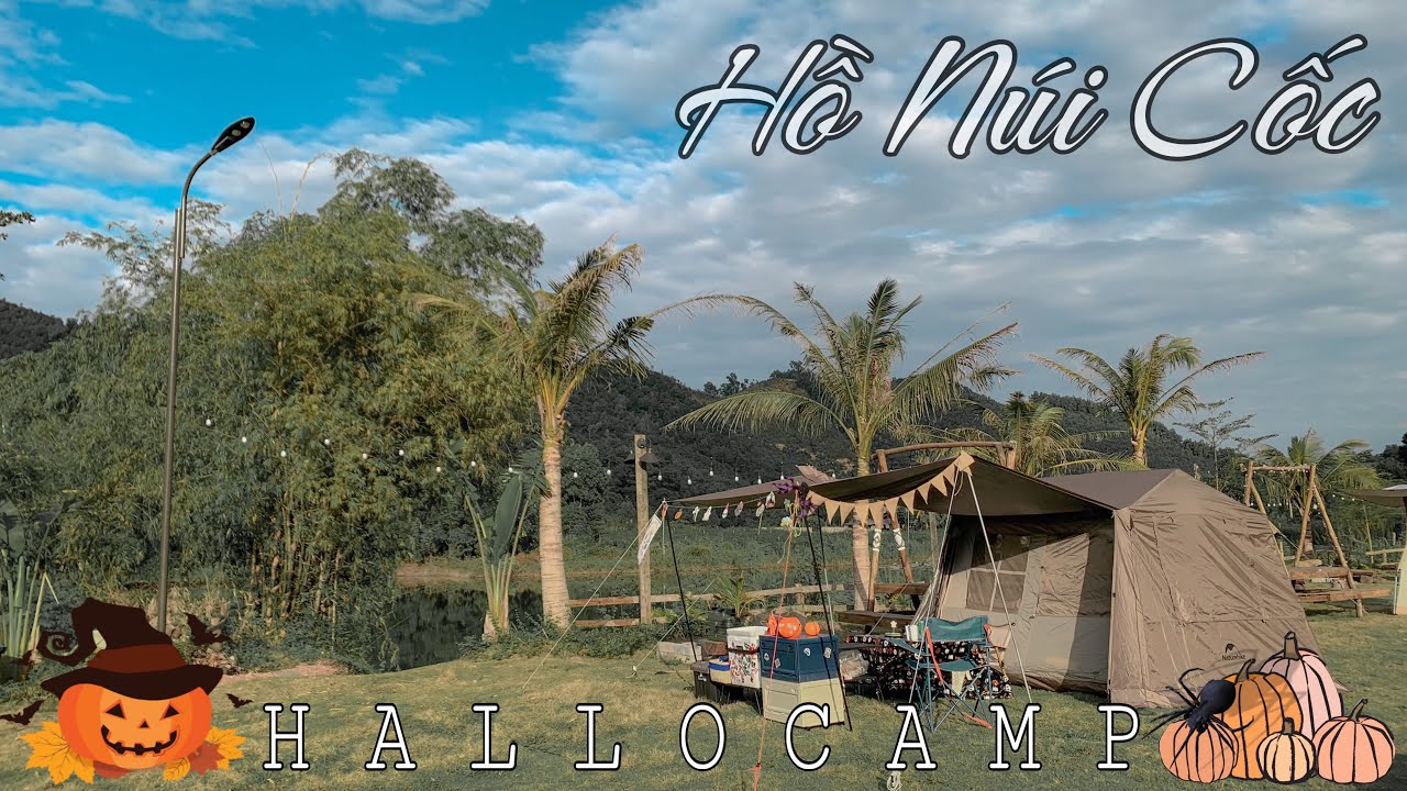 #18 Halloween camp with family by the lake | Cosy and relaxing | Ho Nui Coc | Viet Nam |