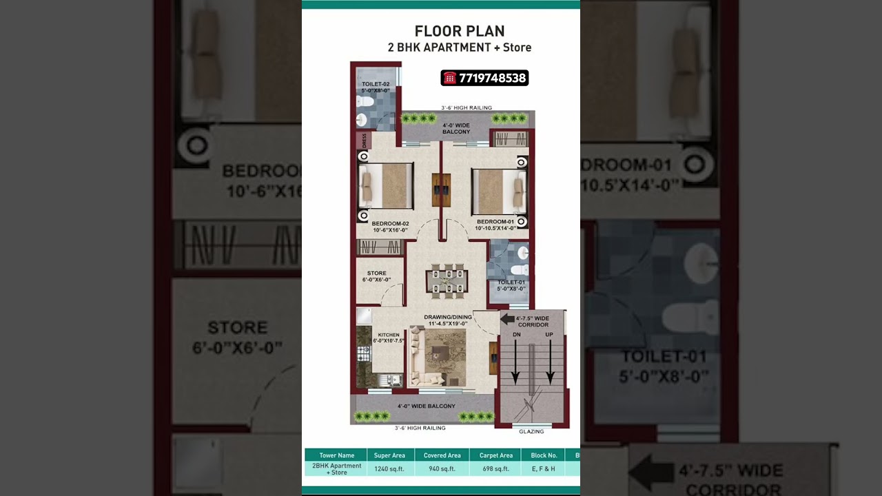 Luxury 2BHK With Store in SBP City of Dreams Sector 127 Mohali only at 58 lakhs with All Amenities