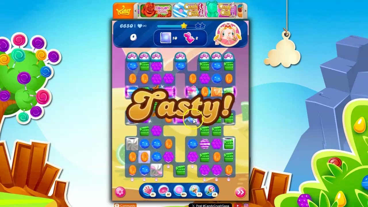 Candy Crush Level 6650 Talkthrough, 24 Moves 0 Boosters