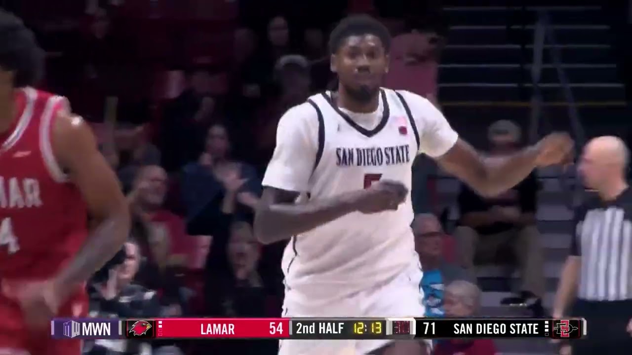 SDSU MEN'S HOOPS HIGHLIGHTS: AZTECS 89, LAMAR 71