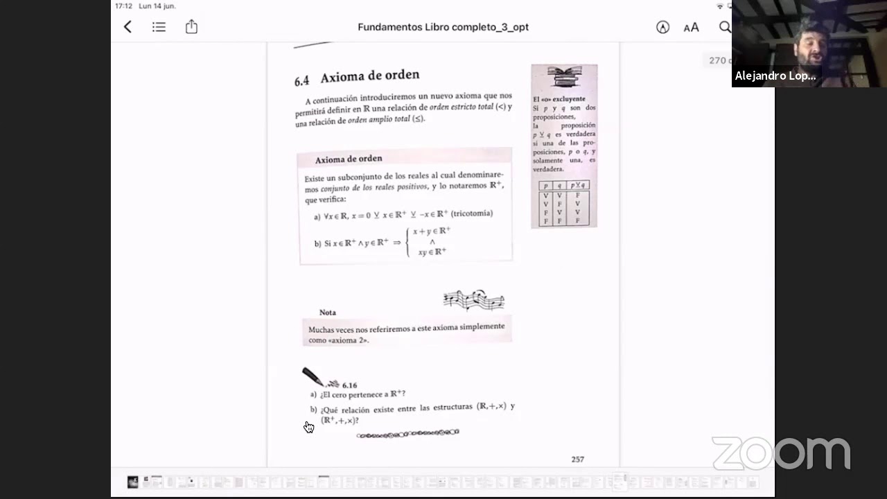 Fundamentos: N&uacute;mero Real. Diferencia. Cociente
