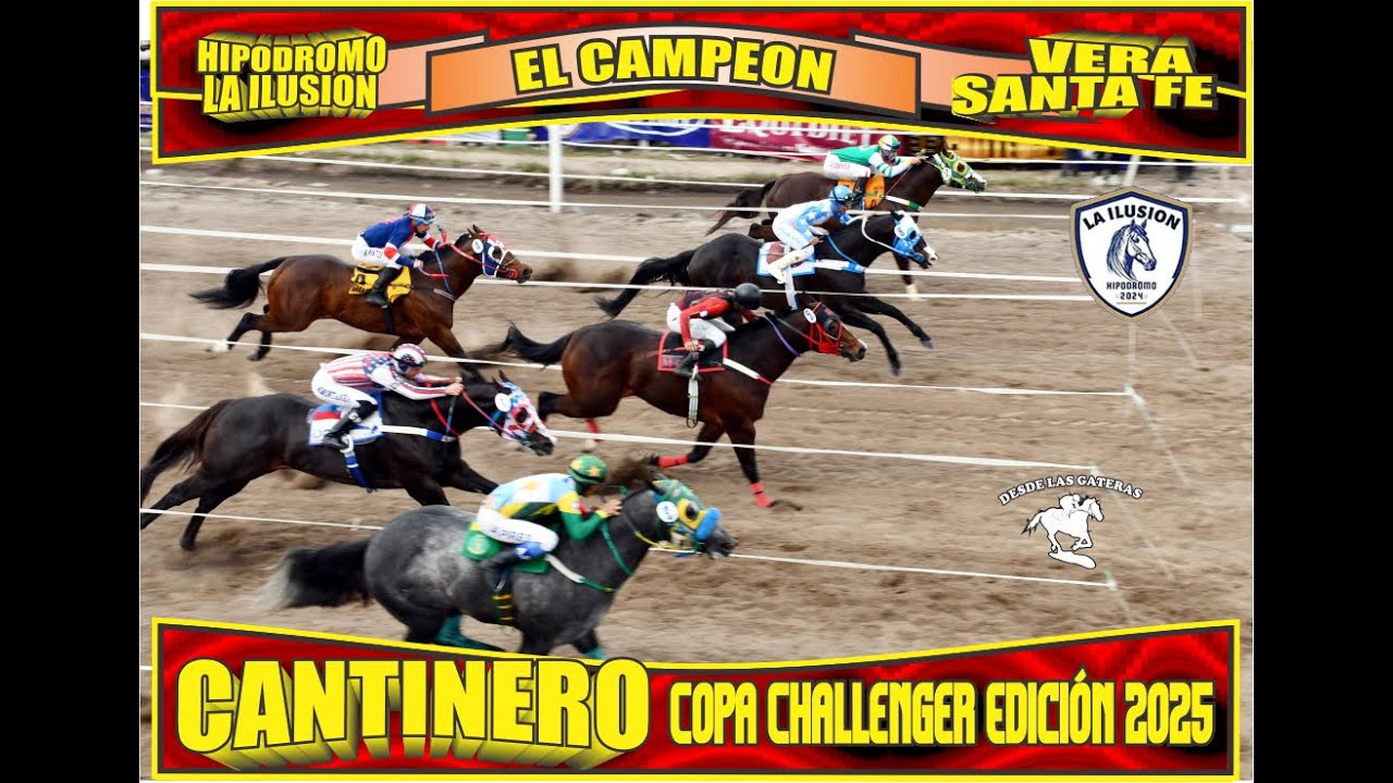 CANTINERO - EL CAMPEÓN, COPA CHALLENGER 400 METROS, HIPODROMO LA ILUSION, VERA, SANTA FE. 07.09.2025