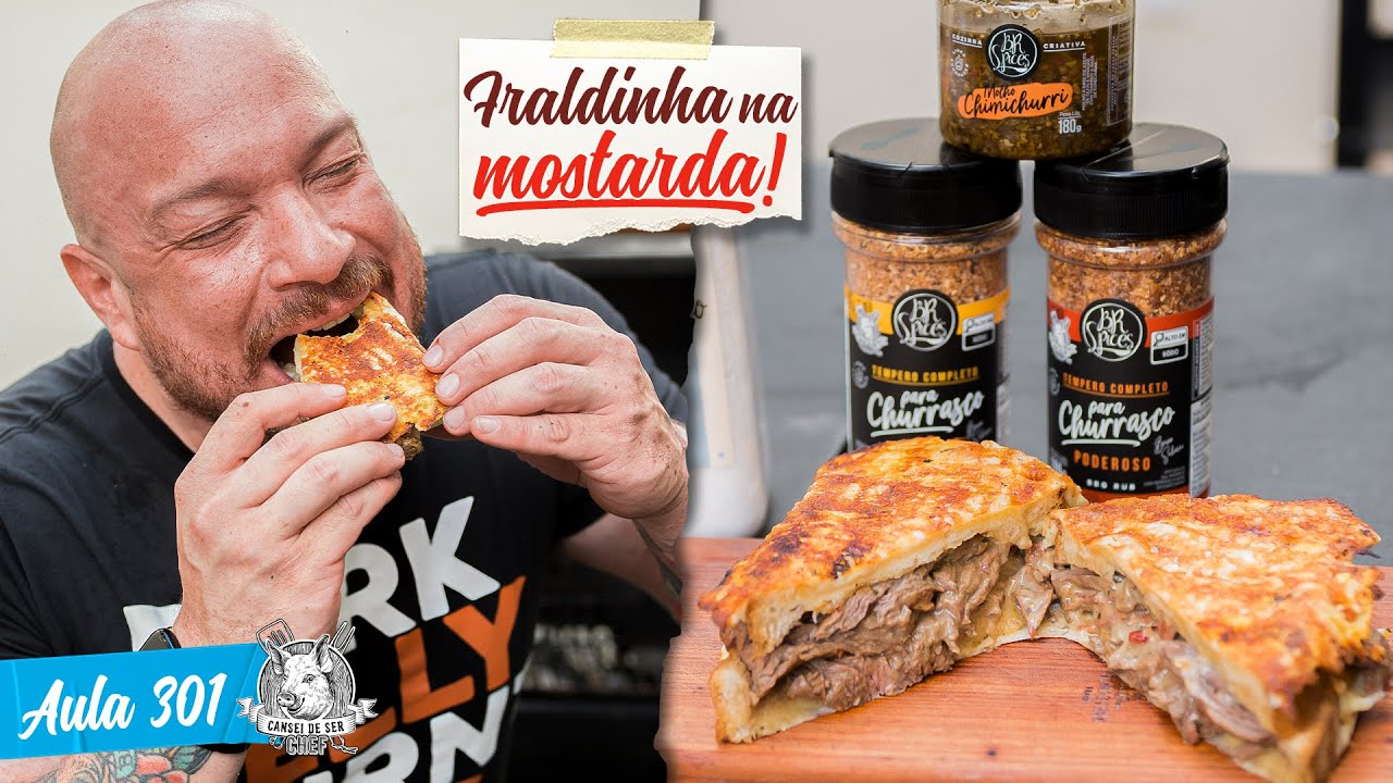 FRALDINHA NA MOSTARDA - Sanduíche com crosta de queijo crocante! / Cansei de Ser Chef