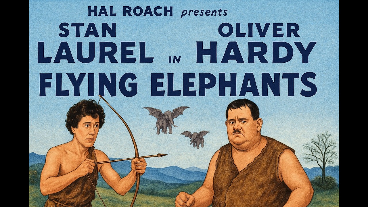 Flying Elephants (1928) 🐘 | Laurel & Hardy in the Stone Age!