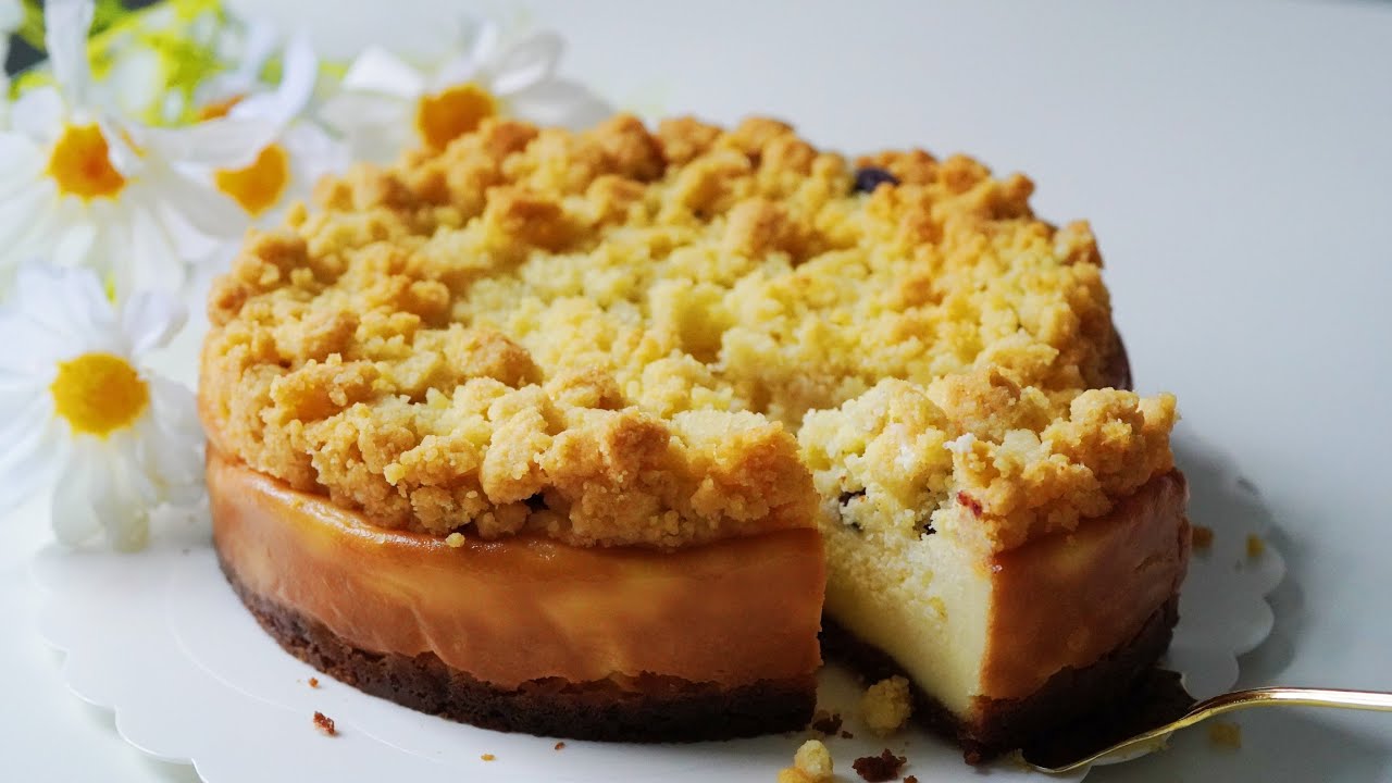 Чизкейк с черникой ❤ Crumble Blueberry Cheesecake