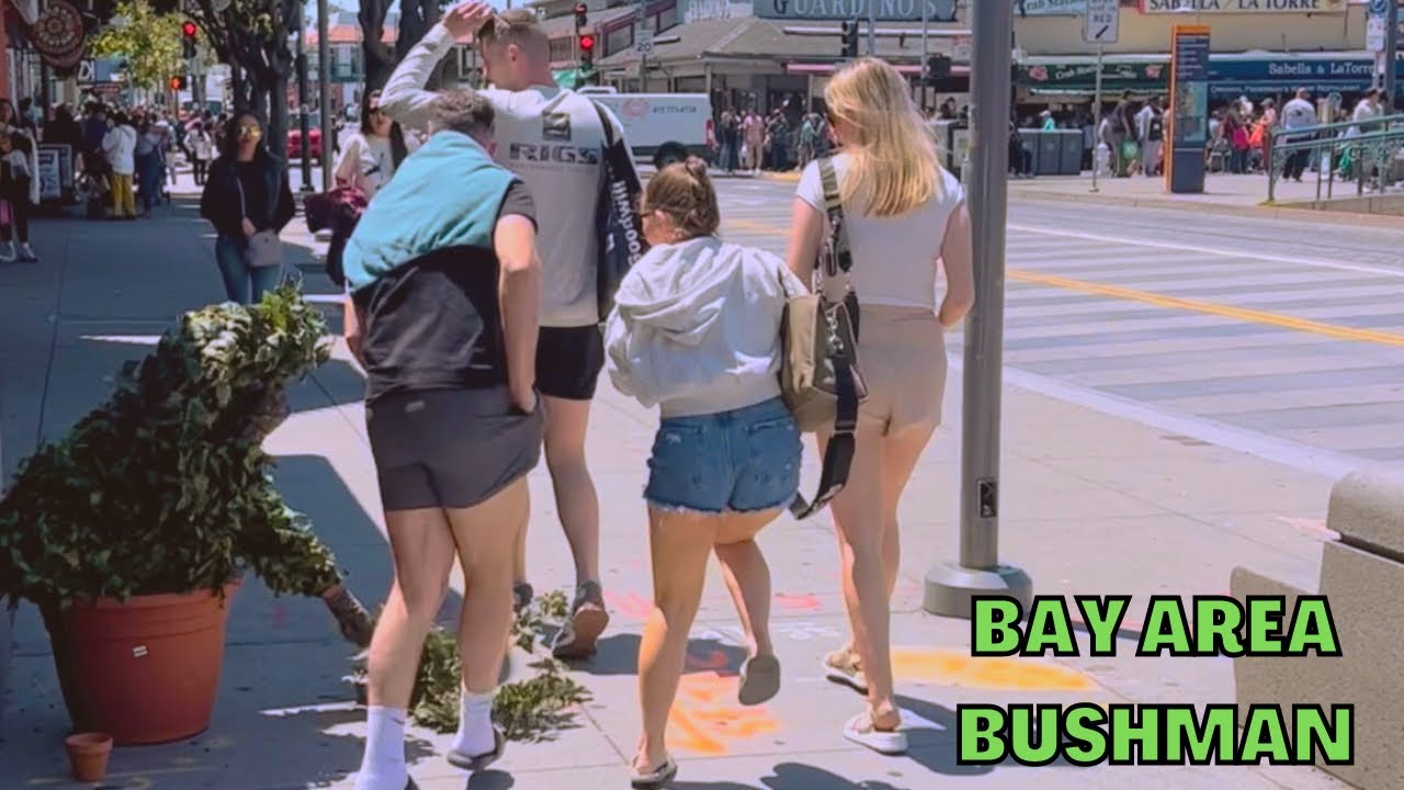 Bushman prank: Screams & laughter from tourists on a summer day @ Fisherman’s Wharf San Francisco!