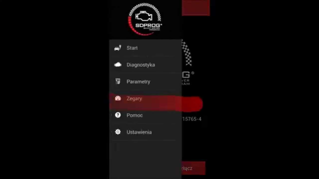 Połączenie/parowanie SDPROG z samochodem plus funkcjonalności programu diagnostycznego