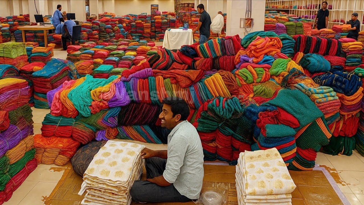 Real saree manufacturer in Surat | Biggest saree brand shiv gauri saree surat VANSHMJ