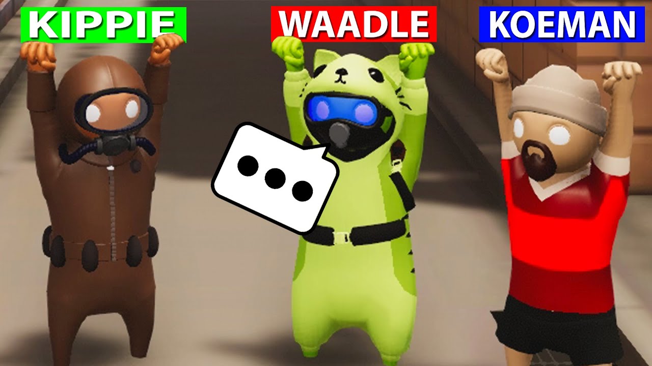 WIE HET HARDST KAN SCHREEUWEN !! | Gang Beasts ft.KoeMan & Kippie