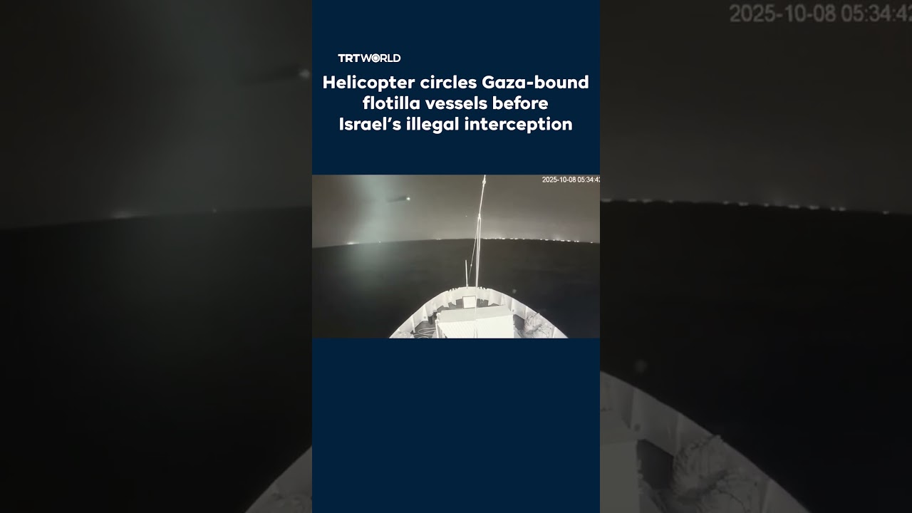 Helicopter circles Gaza-bound Freedom Flotilla Coalition before Israel’s illegal interception