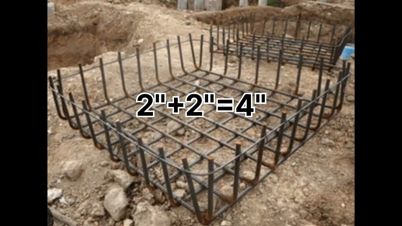 FOOTING SIZE 4'X4' rainforcement cutting  #construction #homeplan #generalknowledgequestions 