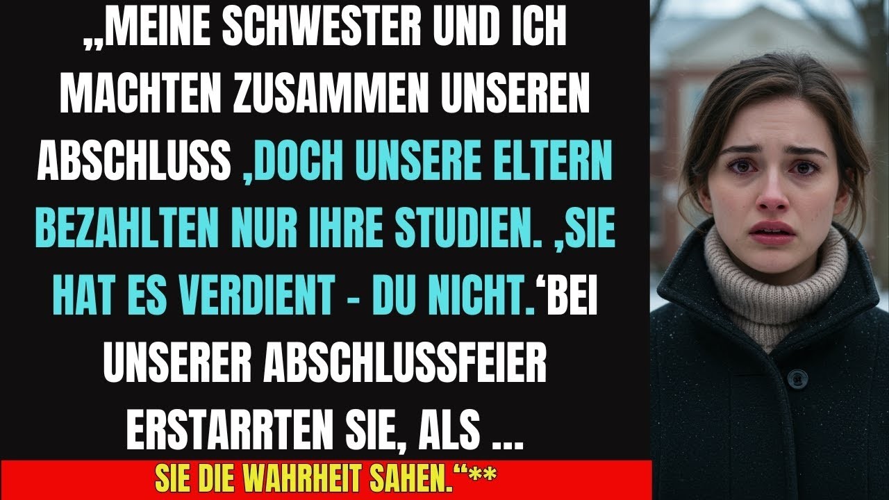 „Meine Eltern bezahlten nur Emmas Studium – doch bei meiner Graduation sahen sie DIE WAHRHEIT!“