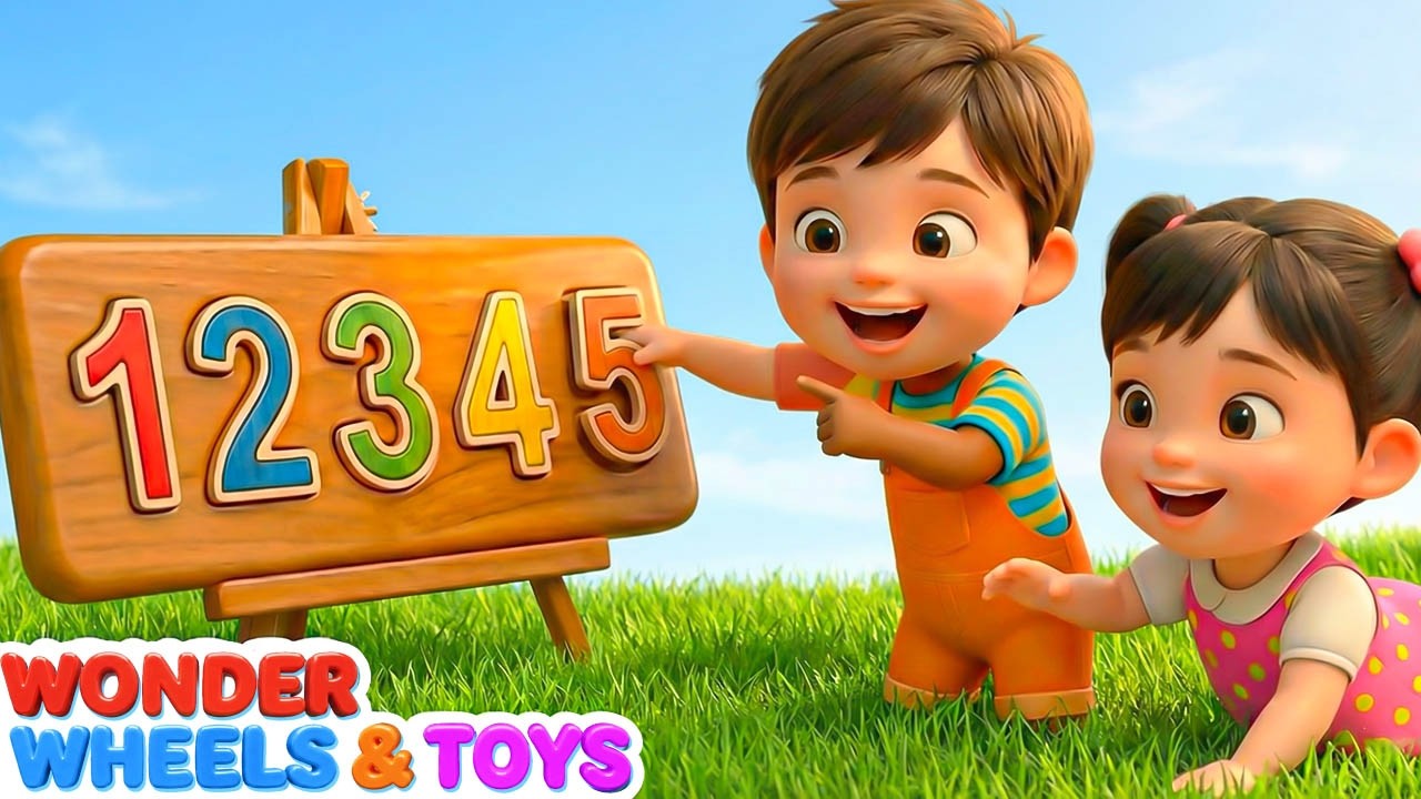Learn Numbers 1 to 5! 🧱 Giant Wooden Puzzle & Numbers for Kids