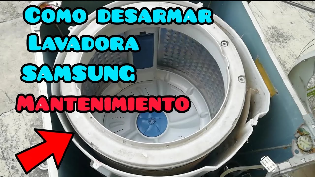 COMO desarmar lavadora SAMSUNG limpieza y mantenimiento