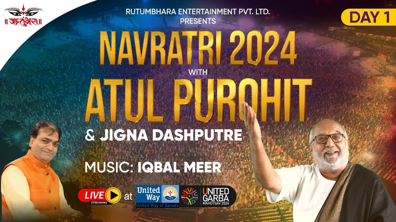 Atul Purohit - United Way 2024 - Day 1 #navratri2024 #atulpurohit #nonstopgarba2024