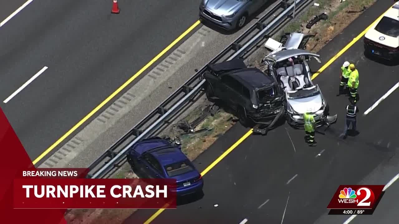 At least 6 vehicles involved in crash on Florida's Turnpike