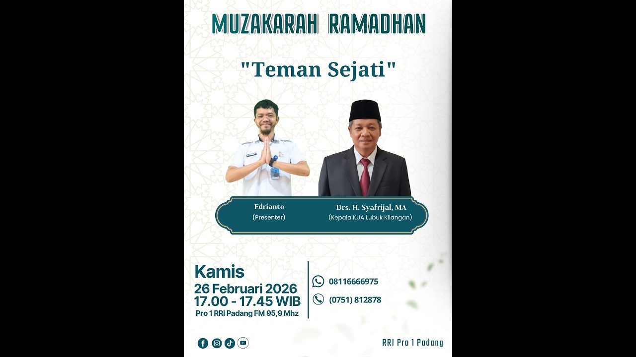 MUZAKARAH RAMADHAN || KAMIS, 26 FEBRUARI 2026
