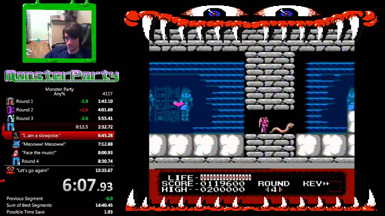 Monster Party Completed in 15:27.95