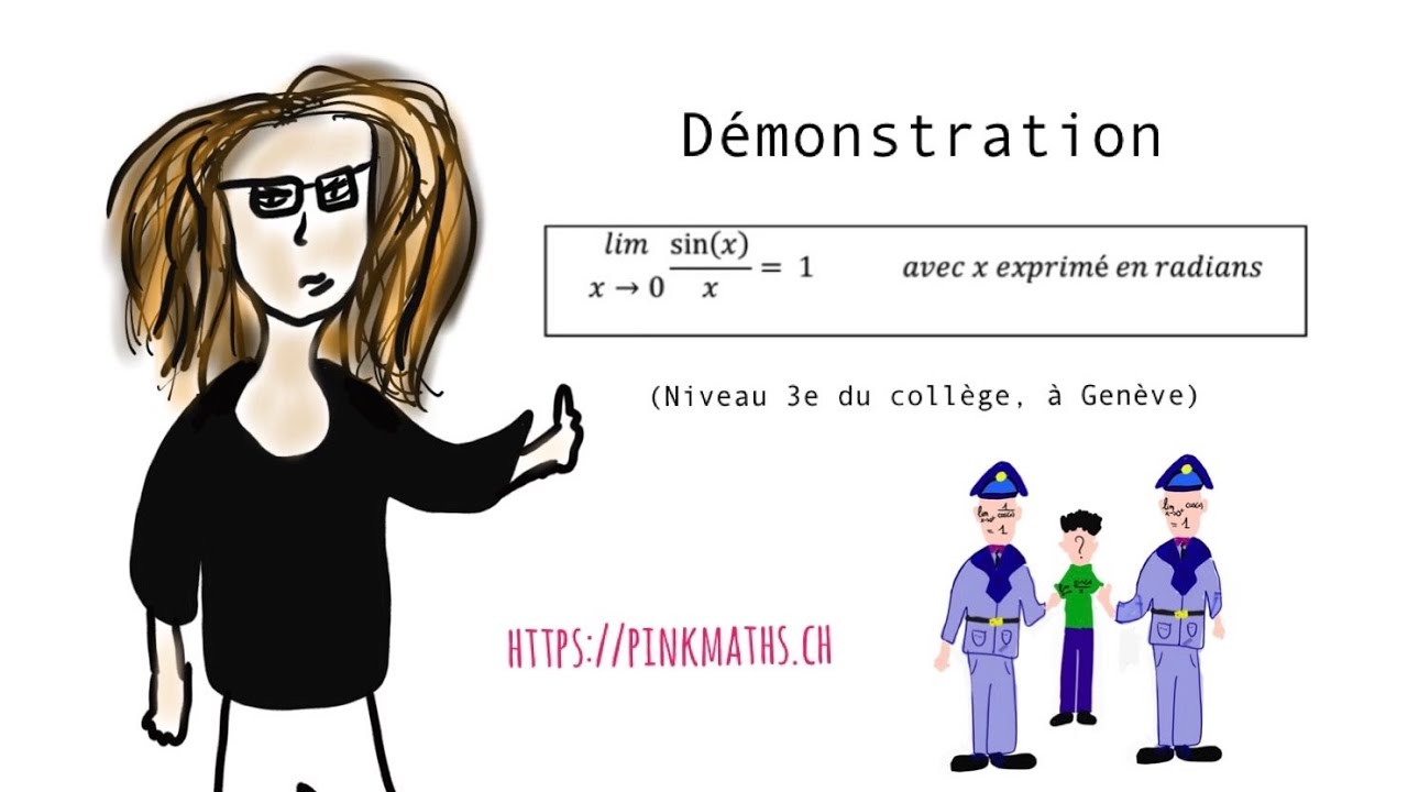 Démonstration de la limite de x tendant vers zéro de la fonction sinus x divisé par x