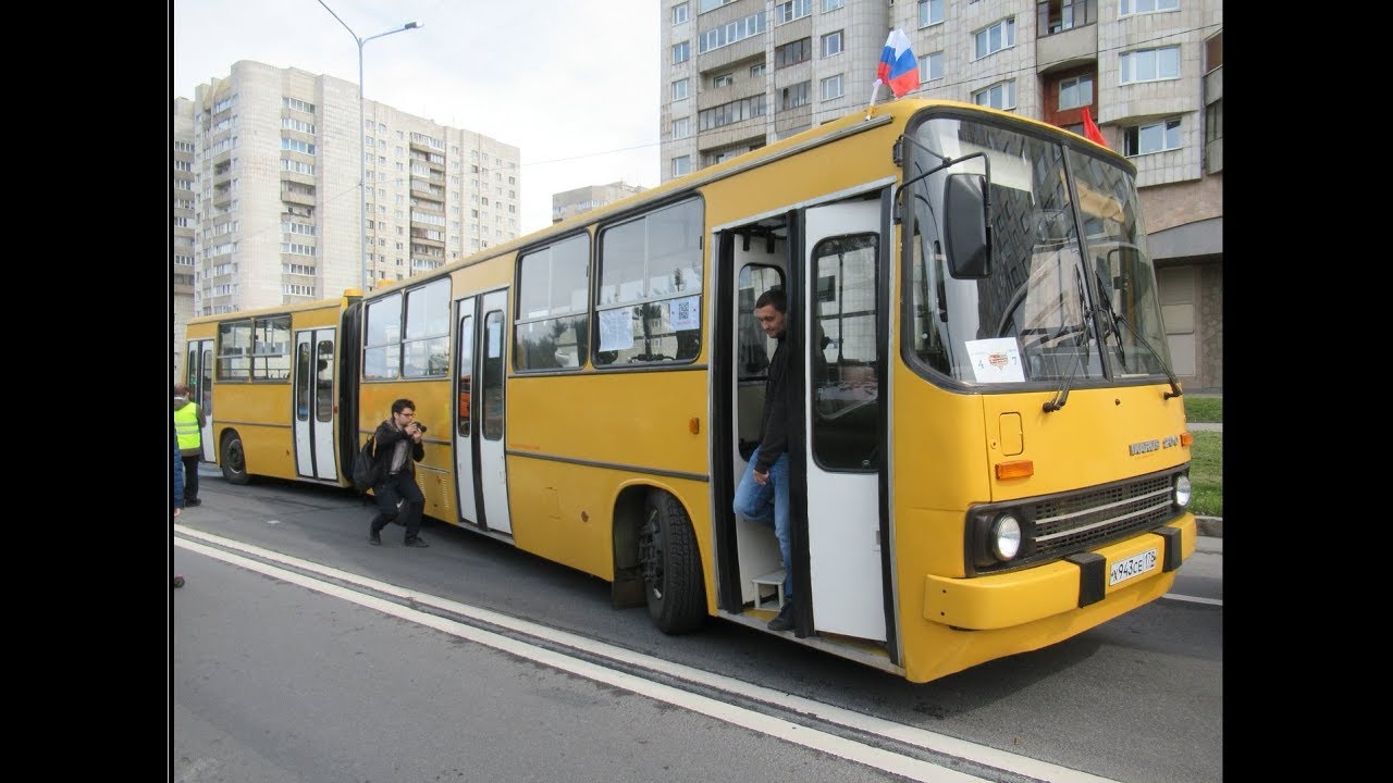 Парад ретро-транспорта в Санкт-Петербурге 2019. Поездка на Ikarus 280