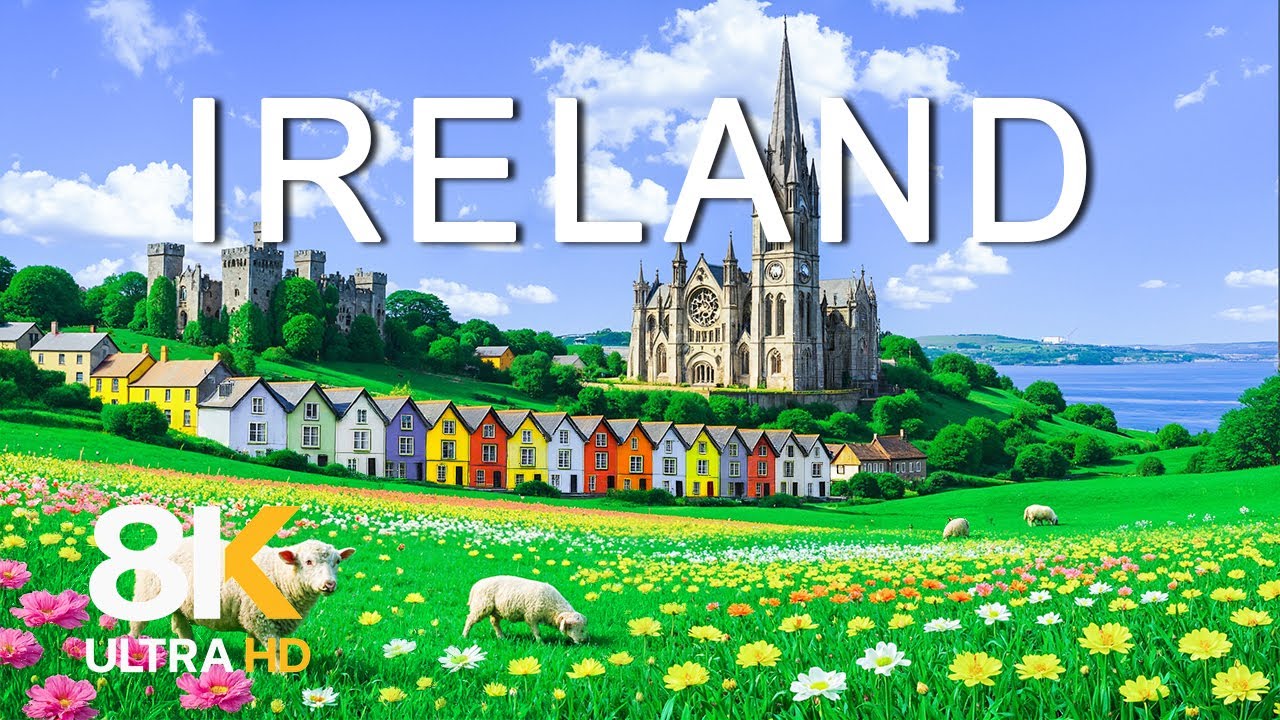 Dreamy Ireland 8K | Ghibli Piano, Cliffs of Moher, Ring of Kerry & Dingle Peninsula