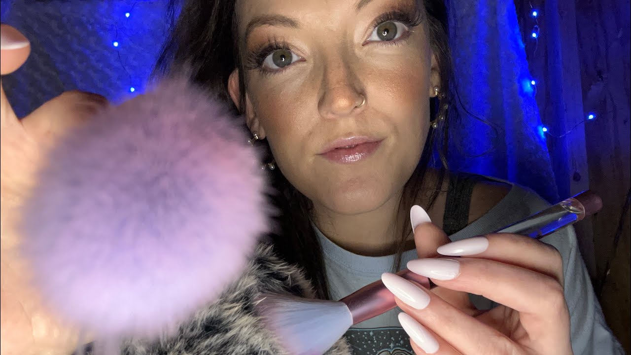 ASMR✨ slow & comforting *breathy clicky* whispers, fluffy mic brushing “you are okay” 💜