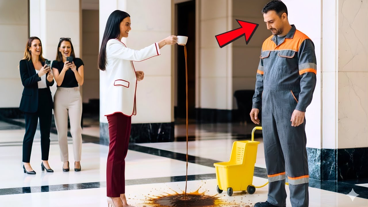 LA HIJA ARROGANTE DEL MILLONARIO HUMILLÓ AL LIMPIADOR — SIN SABER QUIÉN ERA EN REALIDAD
