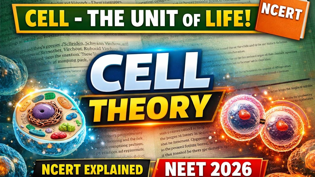 📘 Cell – The Unit of Life L-1 | 🔬 Cell Theory | NEET 2026