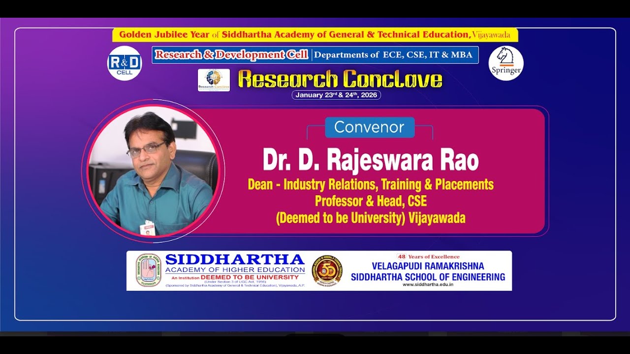 Strengthening the Industry-Academia Interface: Dean’s Welcome Address at the 2026 Research Conclave