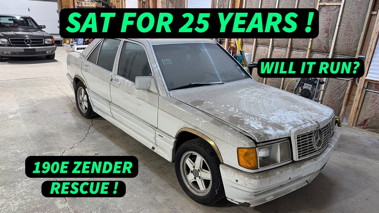 Настоящая находка из гаража/амбара Mercedes 190E 80-х годов, Чикаго, которая простояла 25 лет!