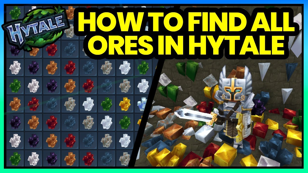 Where to Find All Ores in Hytale | Copper Iron Silver Gold Mithril Thorium Adamantite Cobalt