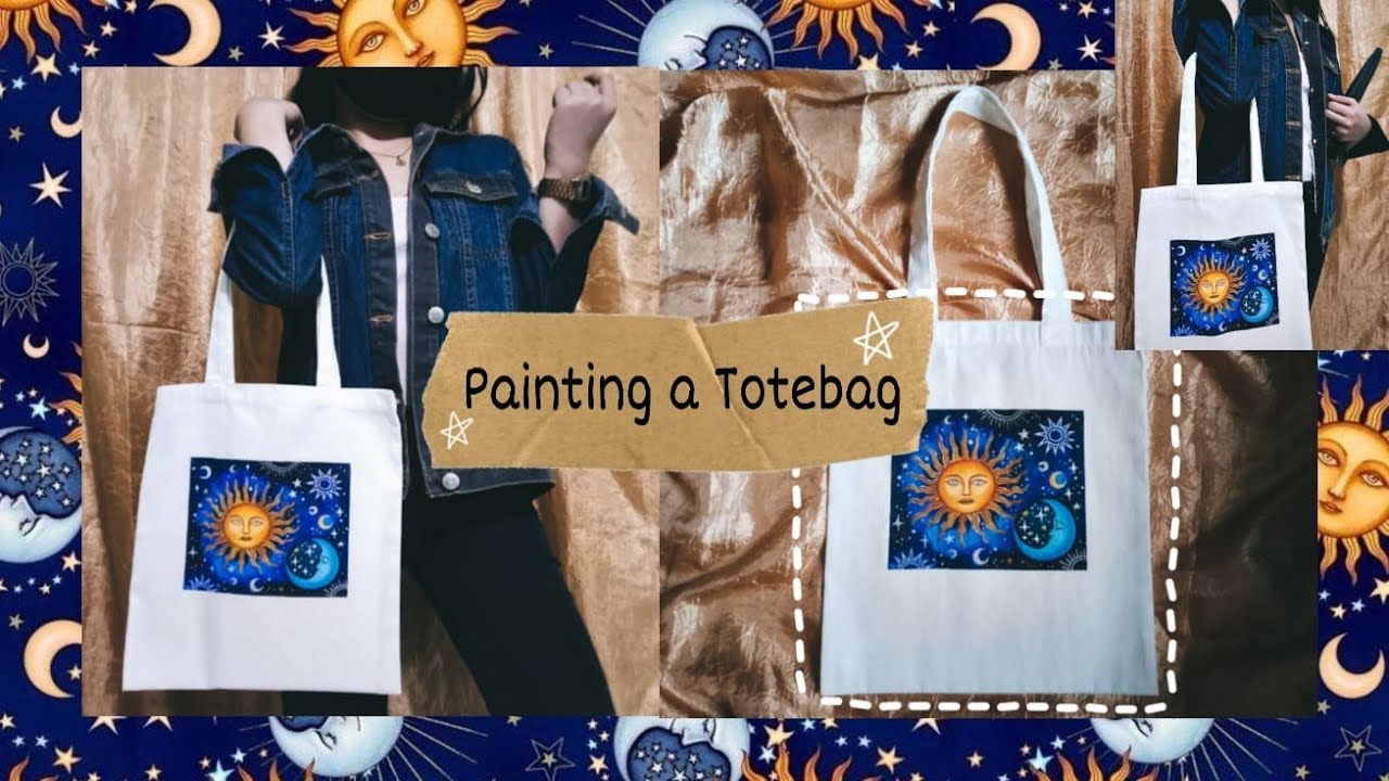 🌞PAINTING ON A TOTE BAG🌛 | Time Lapse | Philippines