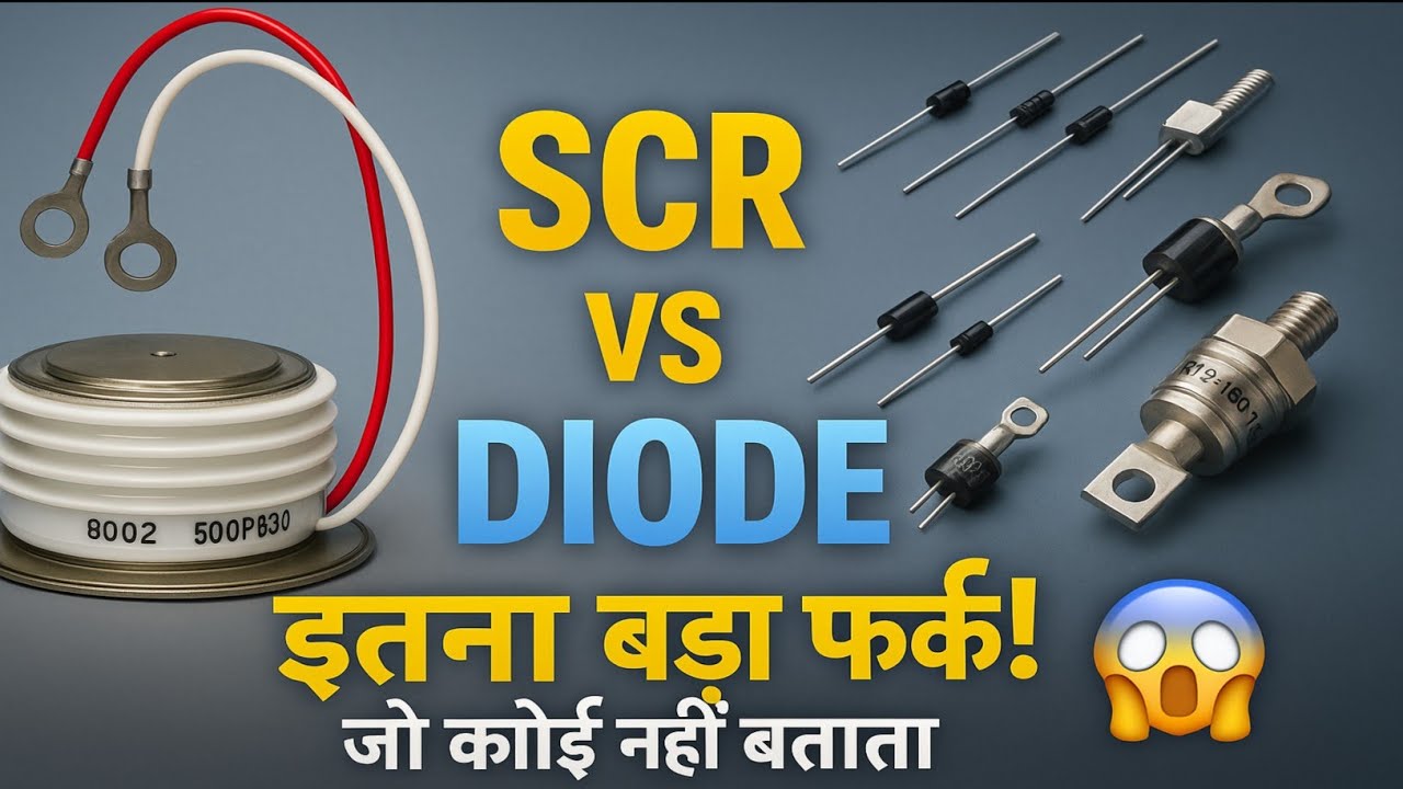 🔥 Diode और SCR में इतना बड़ा फर्क? आज पहली बार समझ आएगा! | Diode और SCR का असली अंतर ये है! @tapan 
