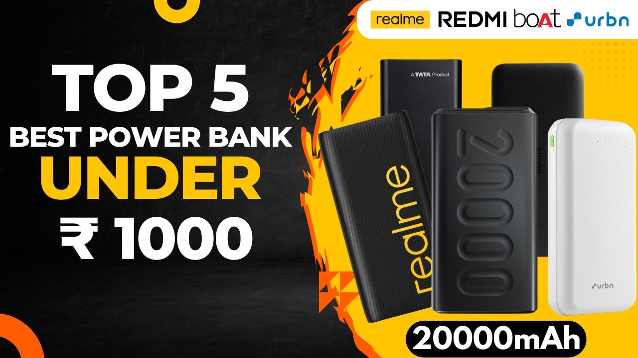 Top 5 Best PowerBank Under 1000 in 2025🔥Best 20000mAh 33W PowerBank Under 1000