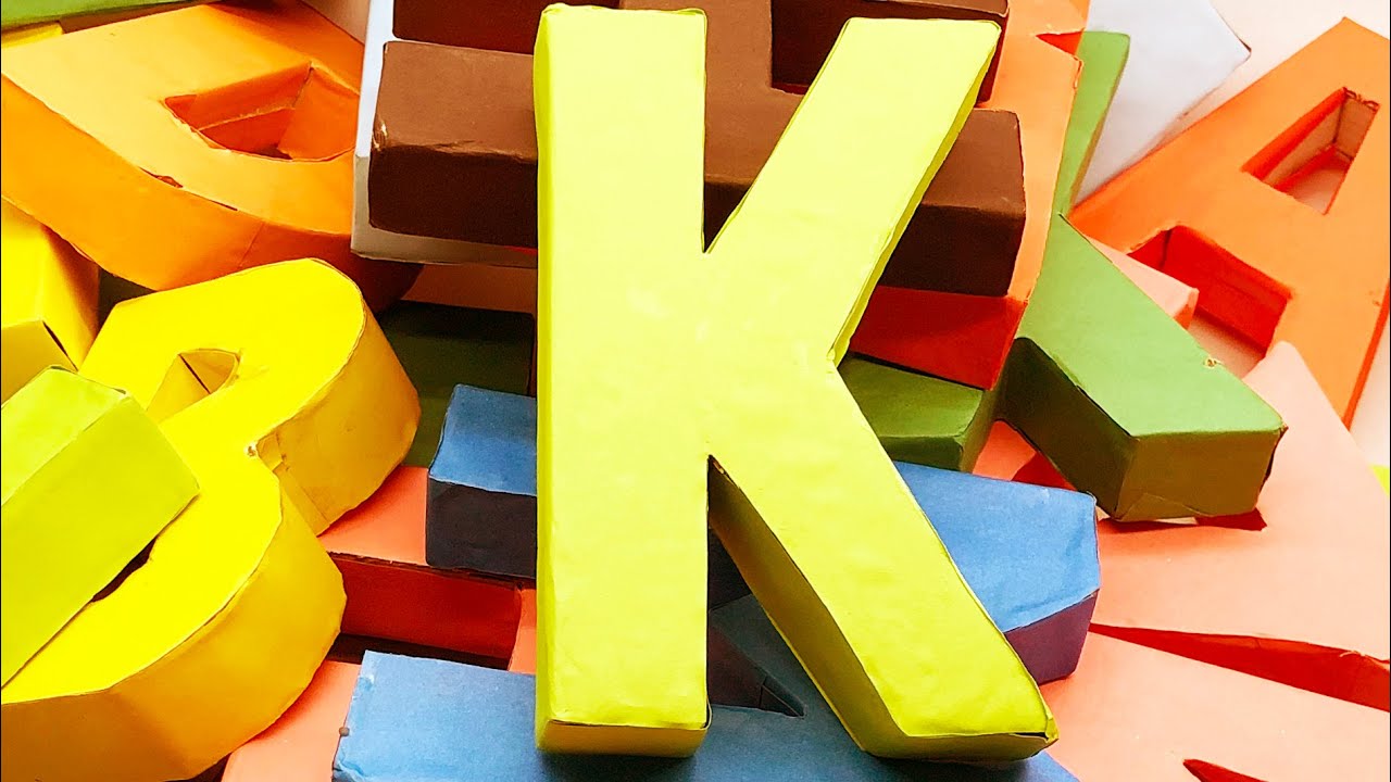 Origami Alphabet Letters ‘K’ Making by Paper | 3D Letter DIY