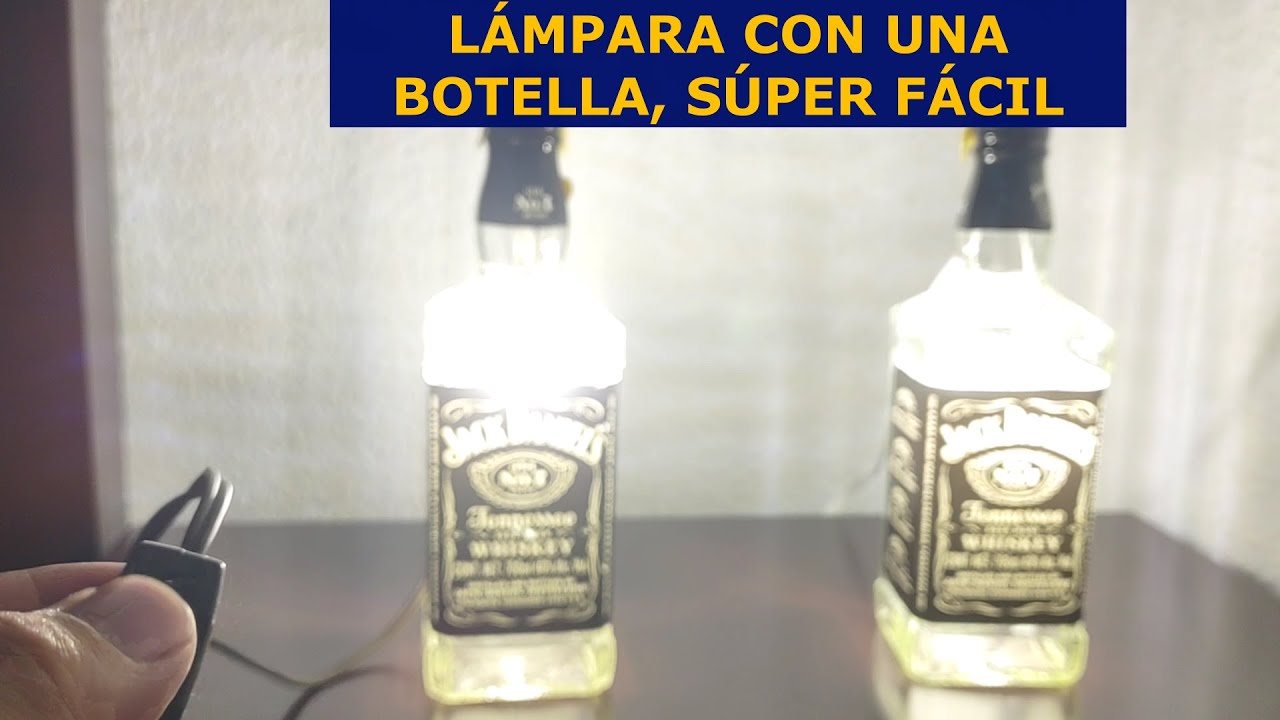 LÁMPARA CON UNA BOTELLA, SÚPER SENCILLO